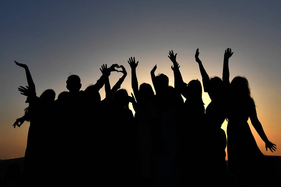 Silhouette Group of Friends
