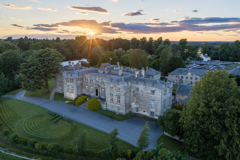 Sunset drone photography