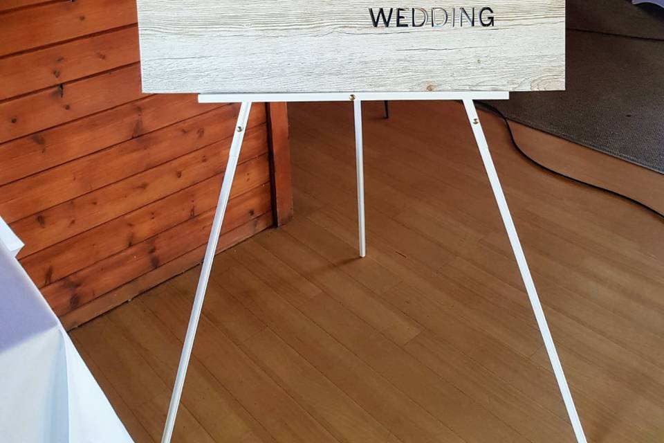 Handmade welcome sign