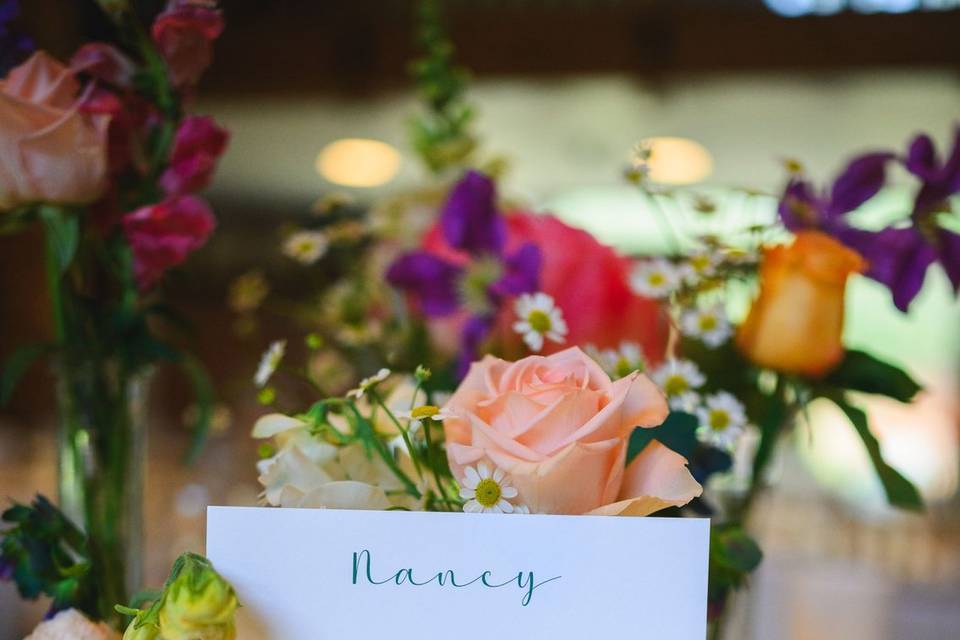 Floral bespoke menus