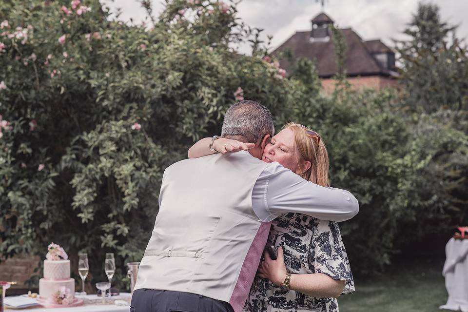 Greeting the groom