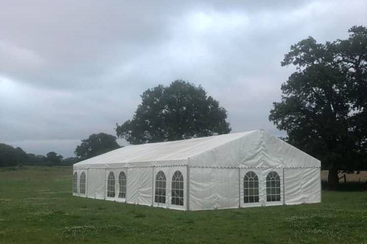 White wedding marquee