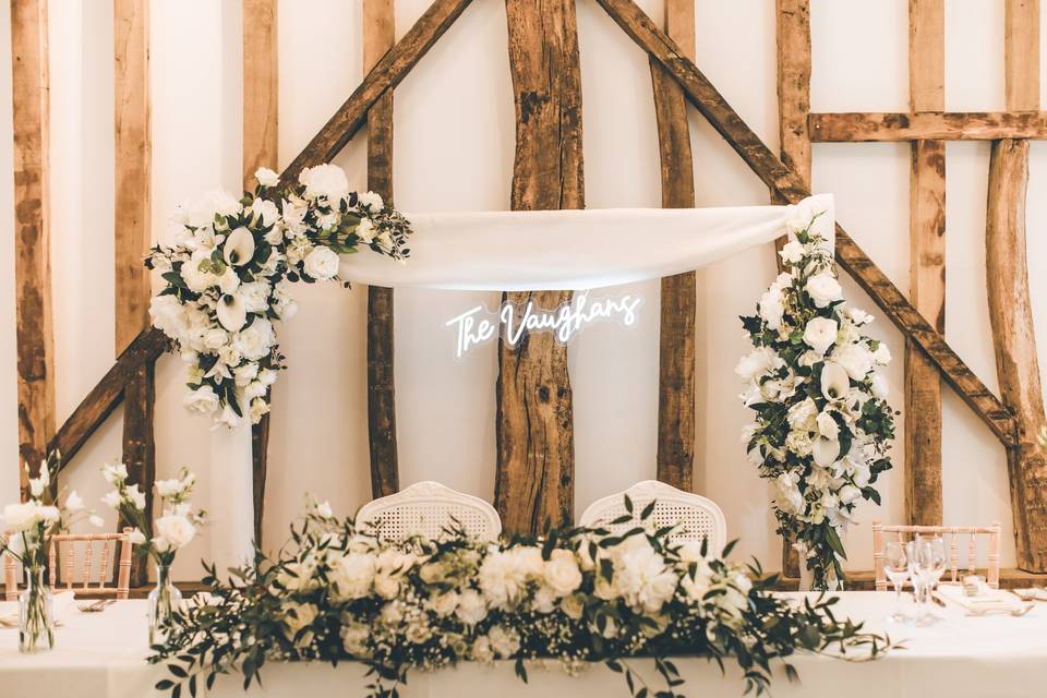 Floral Voile Backdrop