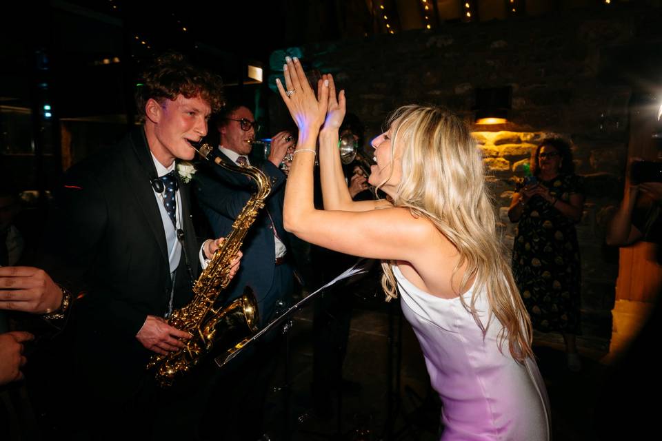 Lambo Sax playing at wedding