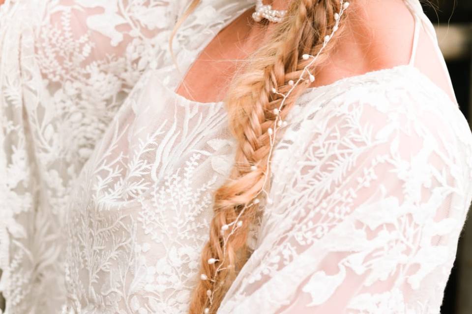 Boho style, fishtail braid