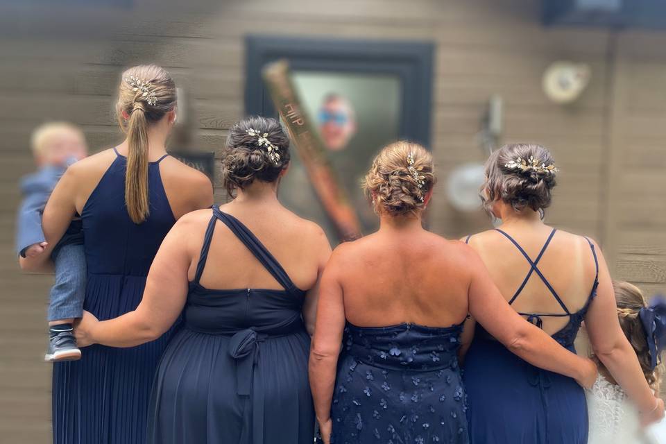 Bridemaids group hair shot