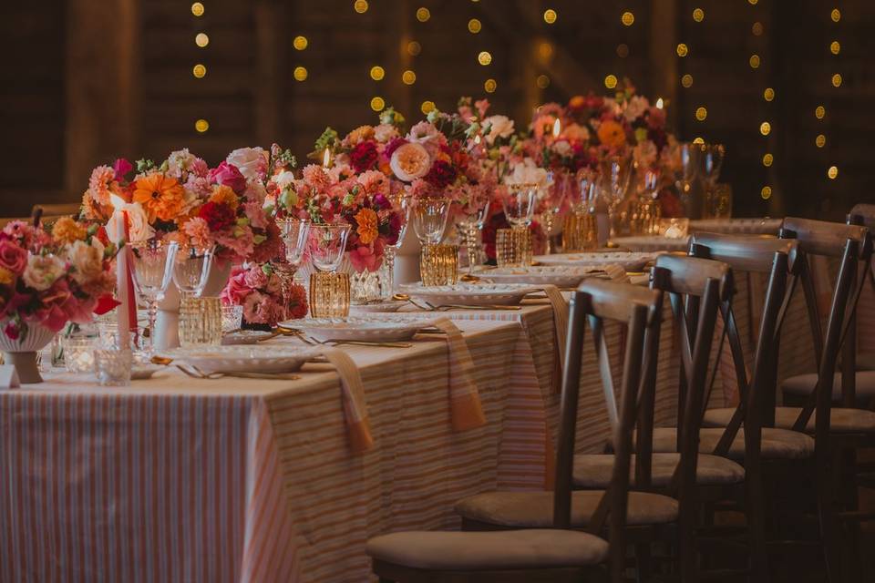 Apricot Stripe Linens