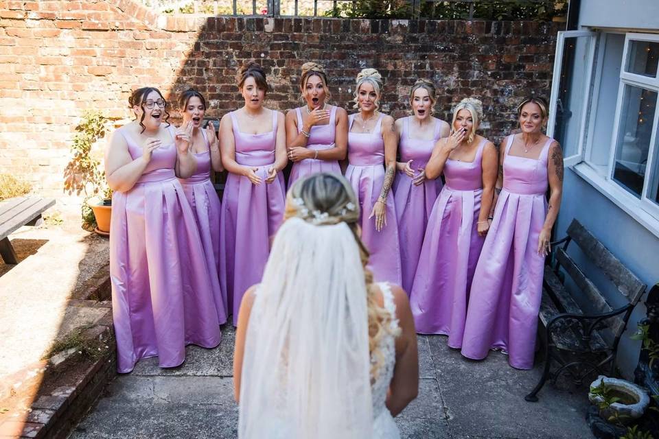 Bridal party hair and makeup