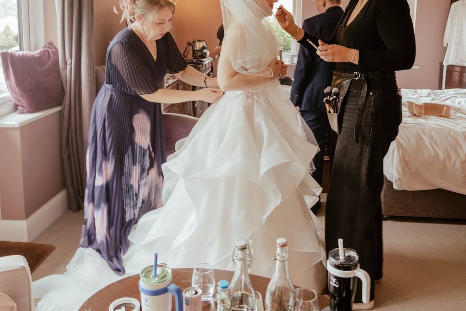 Makeup and hair