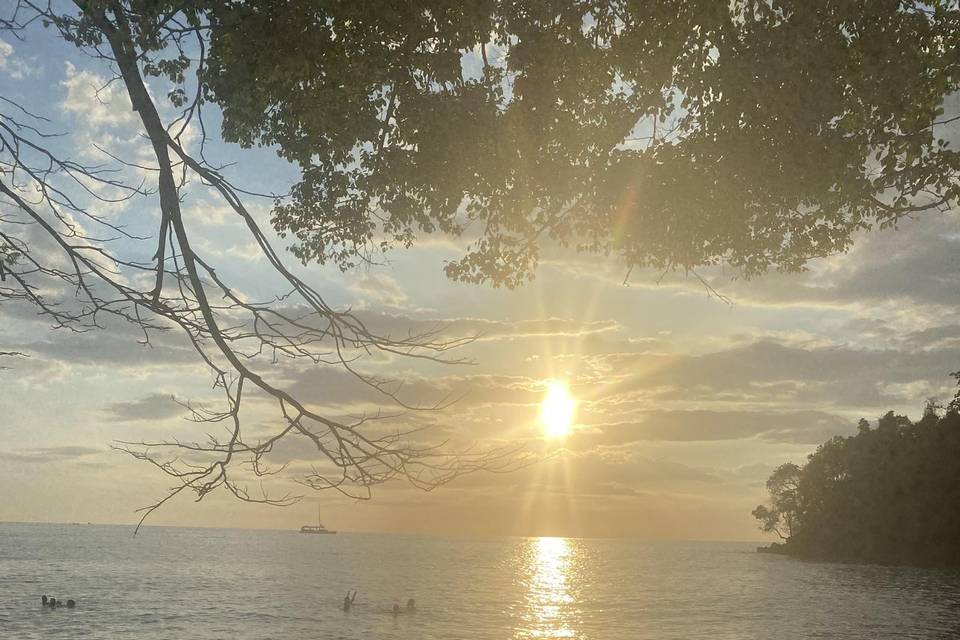 Beach at sunset