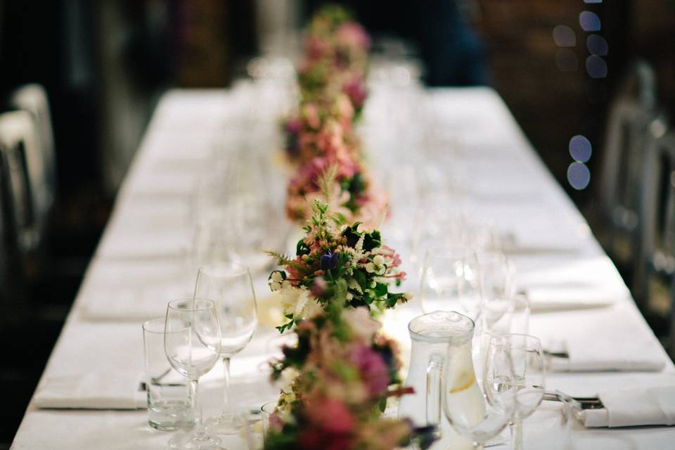 Outdoor Wedding Breakfast Set-up