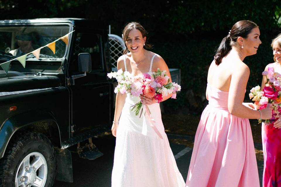 Bride arriving at ceremony