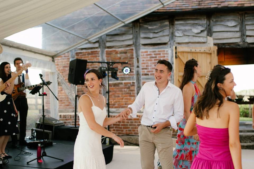 Bride and Groom Dancing