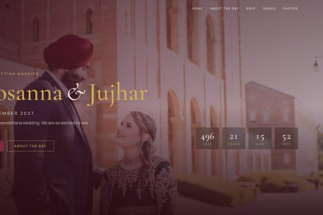 R&J wedding site