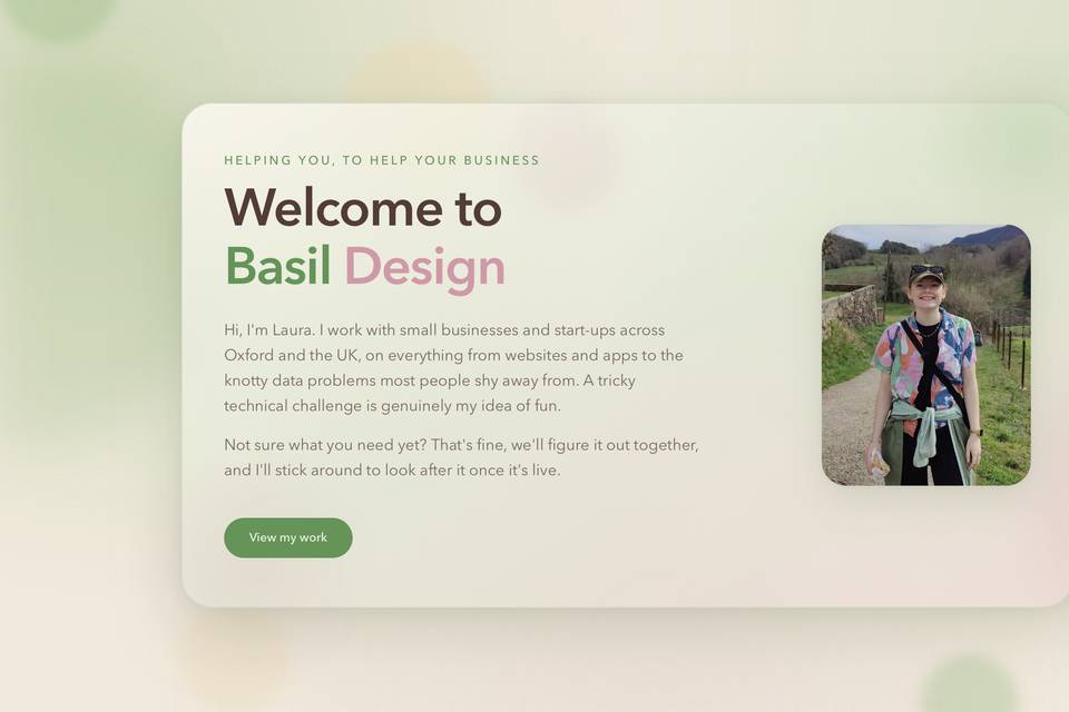Basil design website