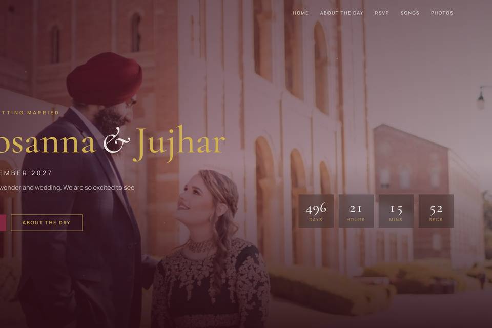 R&J wedding site