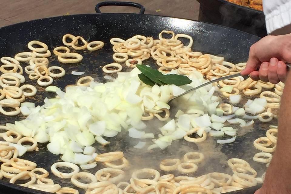 Onions and squid rings