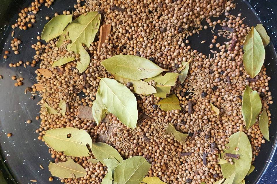 Spices being prepared