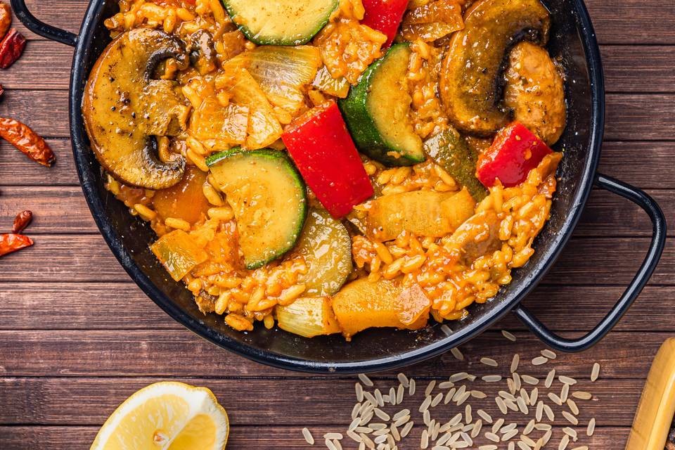 Vegan paella