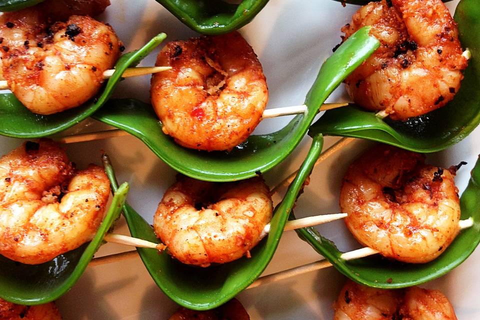 Prawn & mange tout