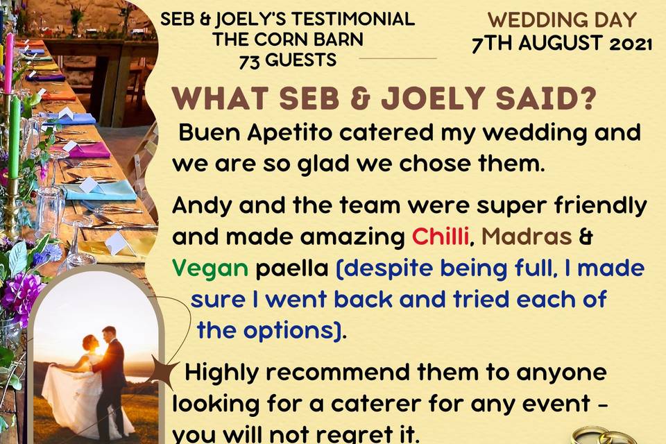 7th August - Seb & Joely