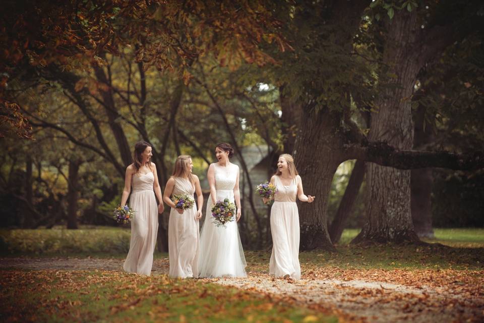 Bride and girls