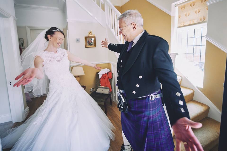 The bride and her father