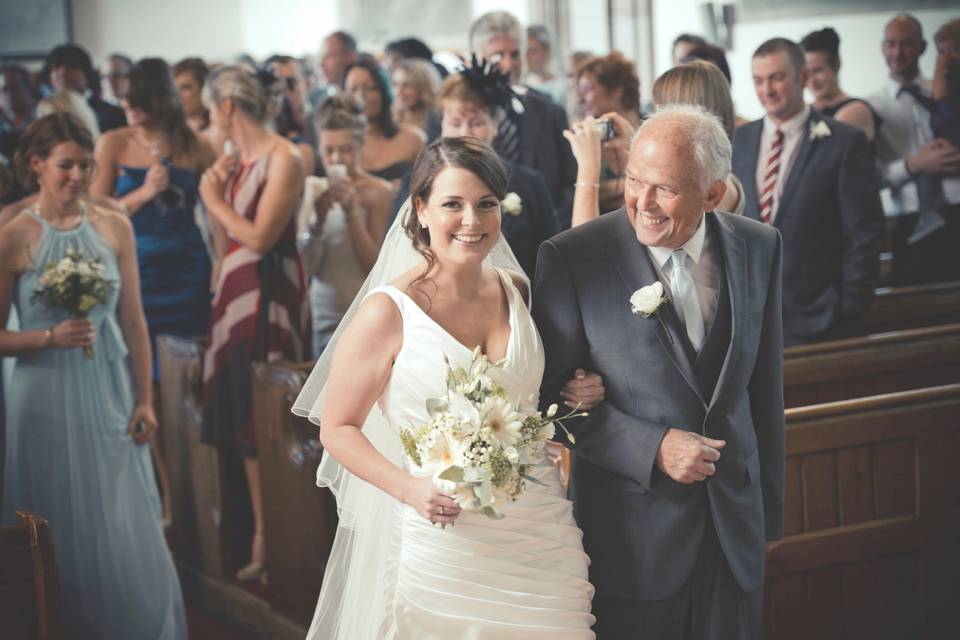 Bride and father of the bride