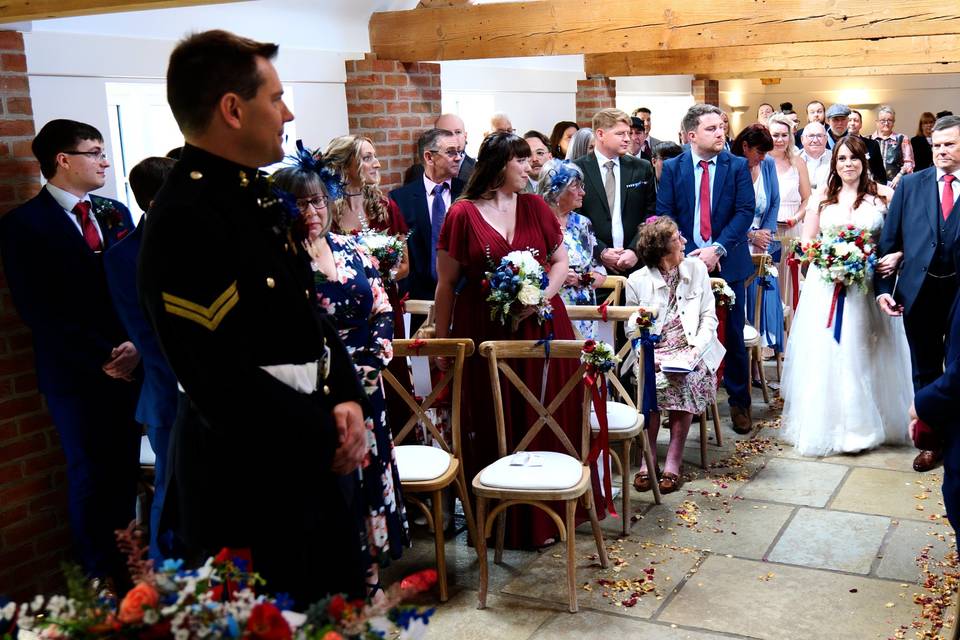 The wedding ceremony
