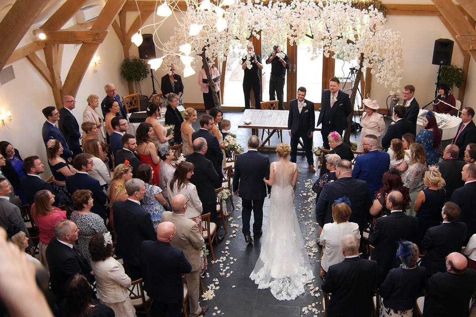 The bride enters...