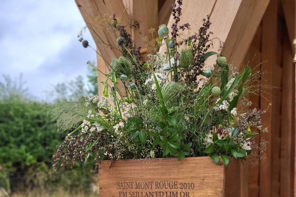 Wine box arrangement