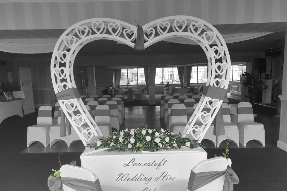 Decorative Hire Lowestoft wedding hire 3