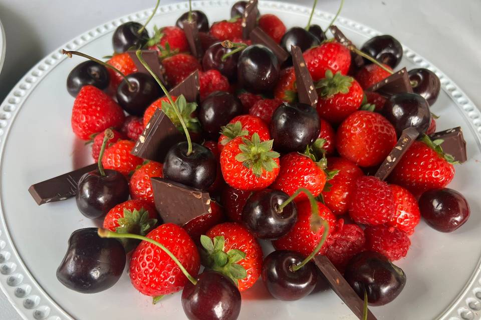 Chocolate and strawberries