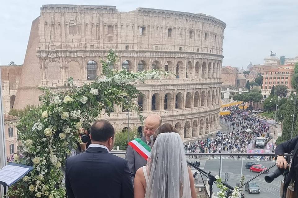 Civil ceremony view of the col