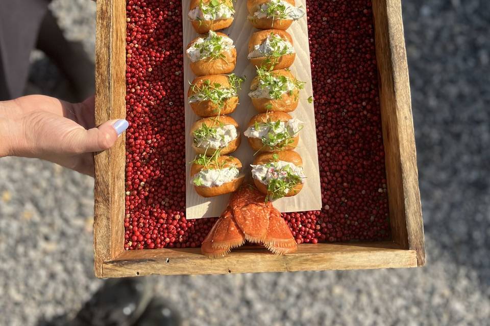 Mini cardigan bay lobster roll