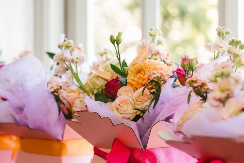 Delivered bridal party flowers