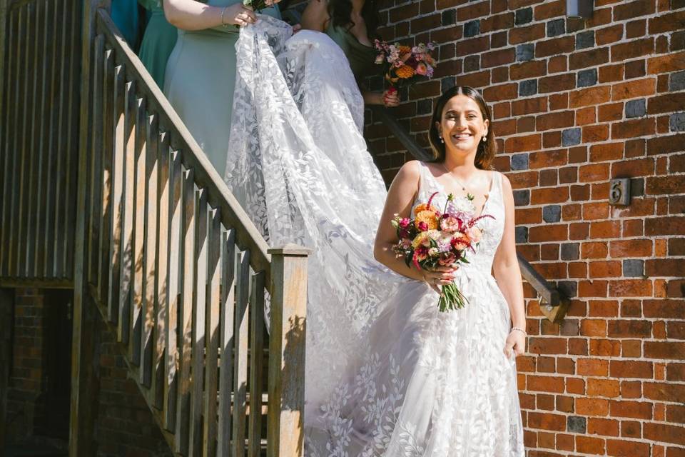 Bride and bridesmaids