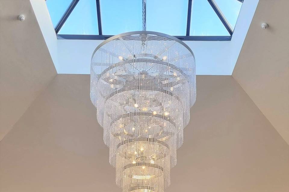 Chandelier in main room