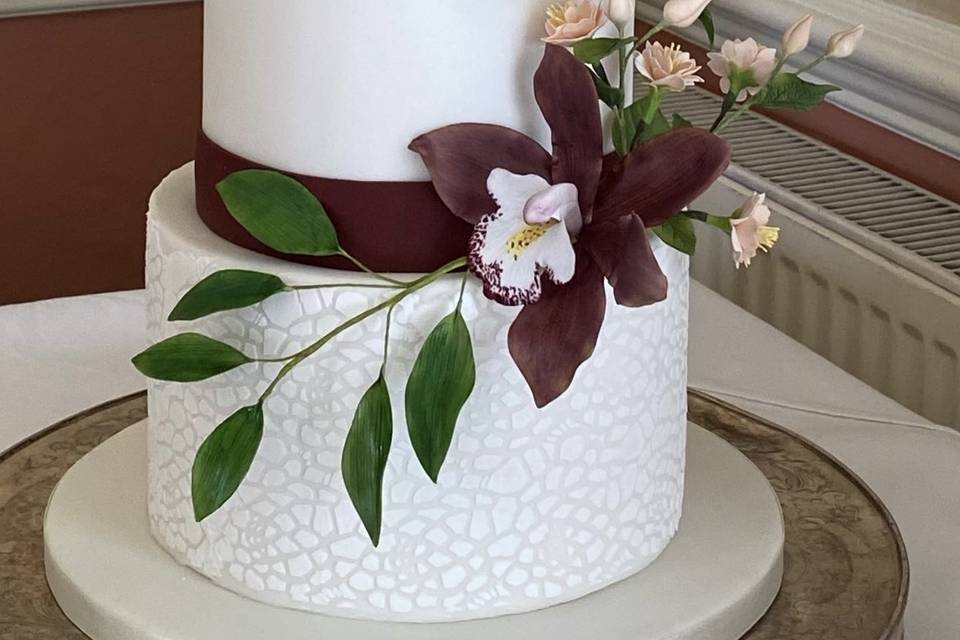 Two tier cymbidium orchids