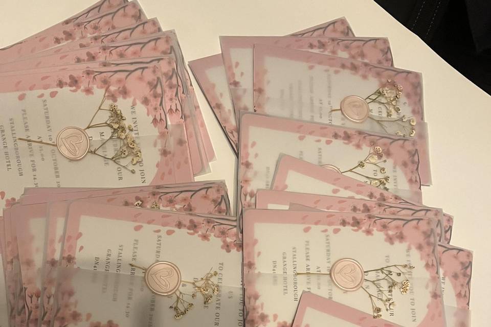 Invites, RSVP, thank you cards