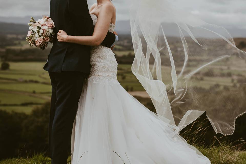 Natural Bridal Bouquet Styled