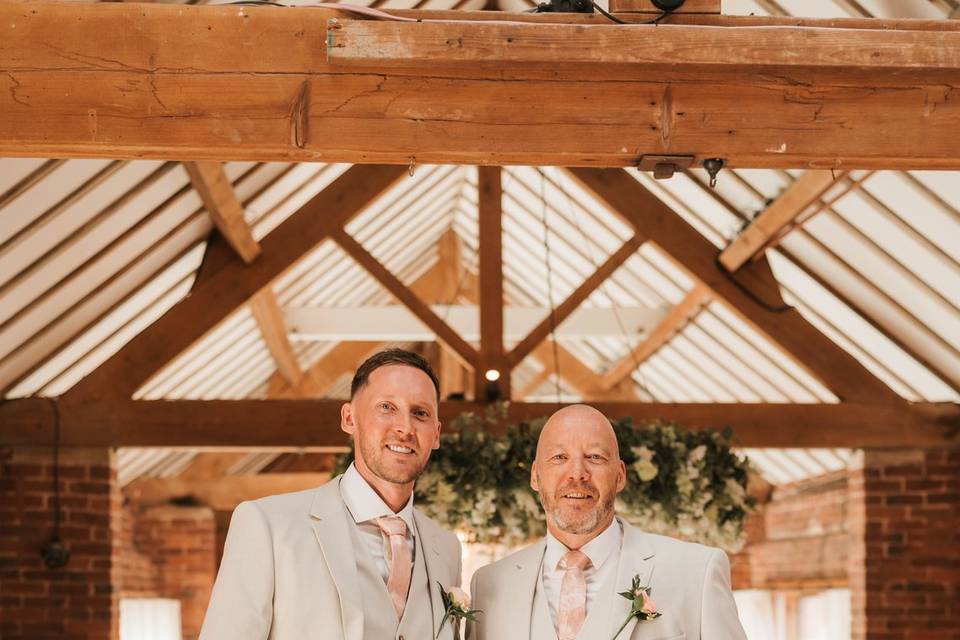 Groom and dad