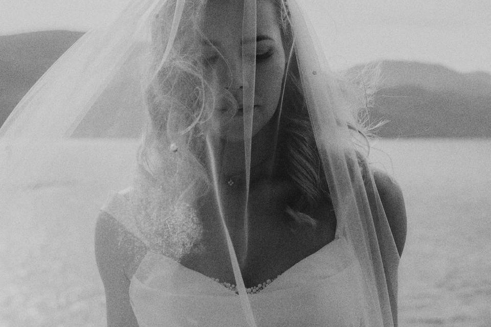 Cathedral pearl veil