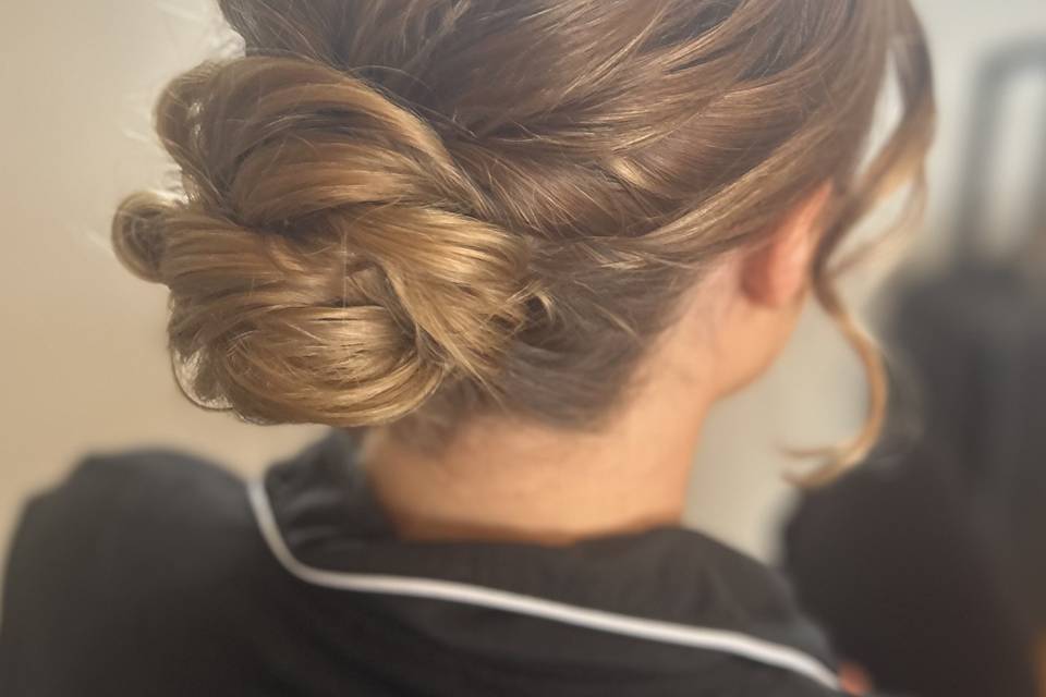 Bridesmaid low bun