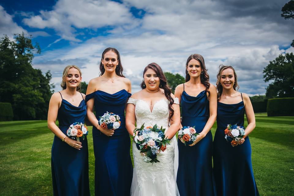 Bridal party hair and makeup