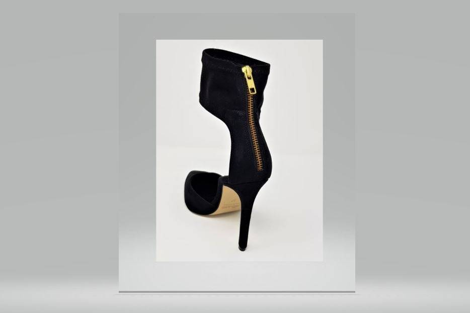 Zip Ankle Strap Heel