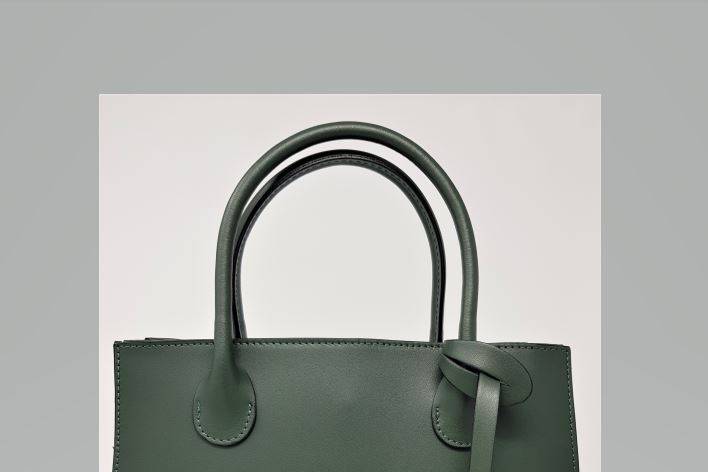 Green Hard Cow Leather Tote