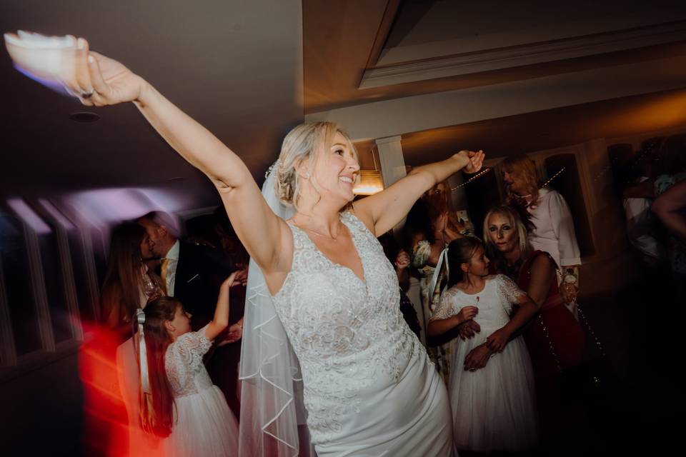 Bride dancing!