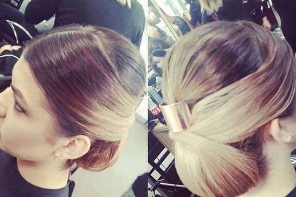 Sleek chignon