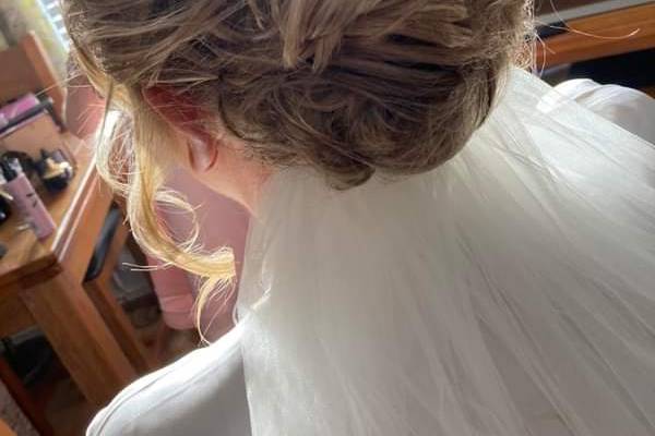 Textured bridal chignon